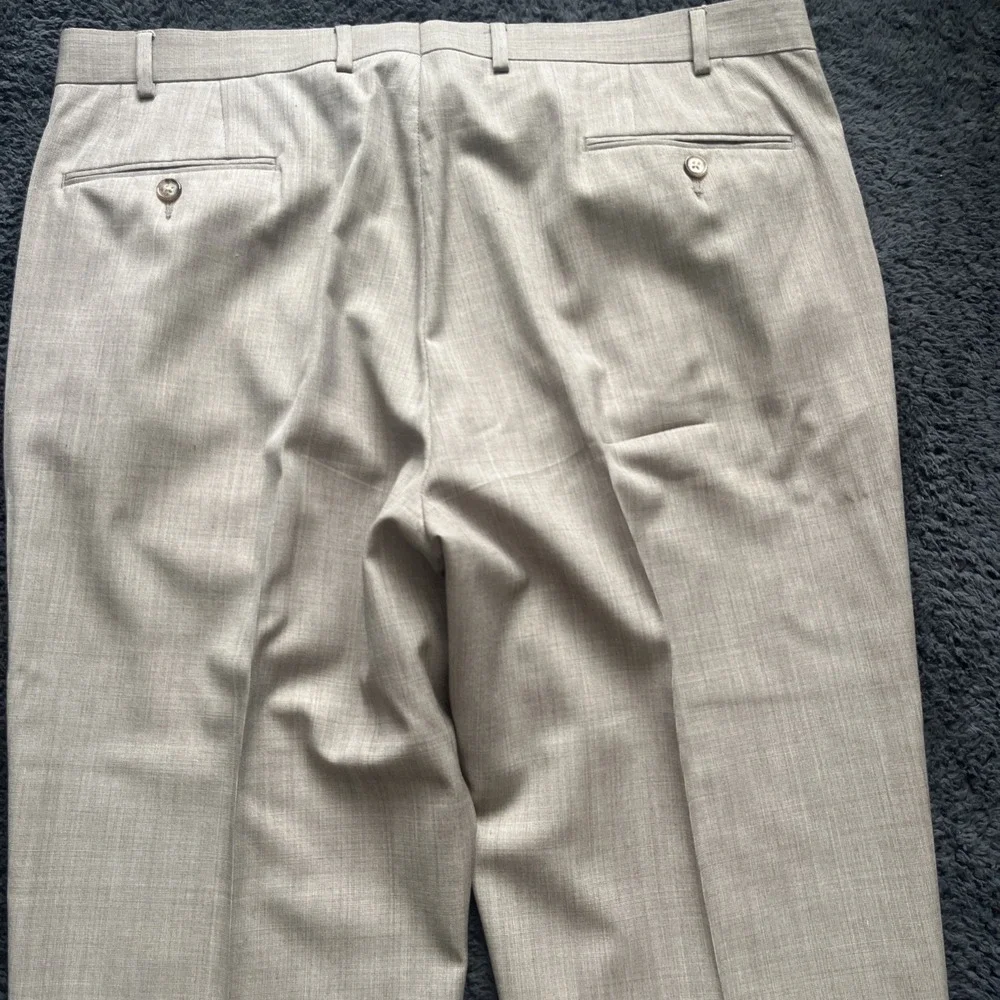lauren ralph lauren trousers men's 38X32 brown wool blend pants business luxury